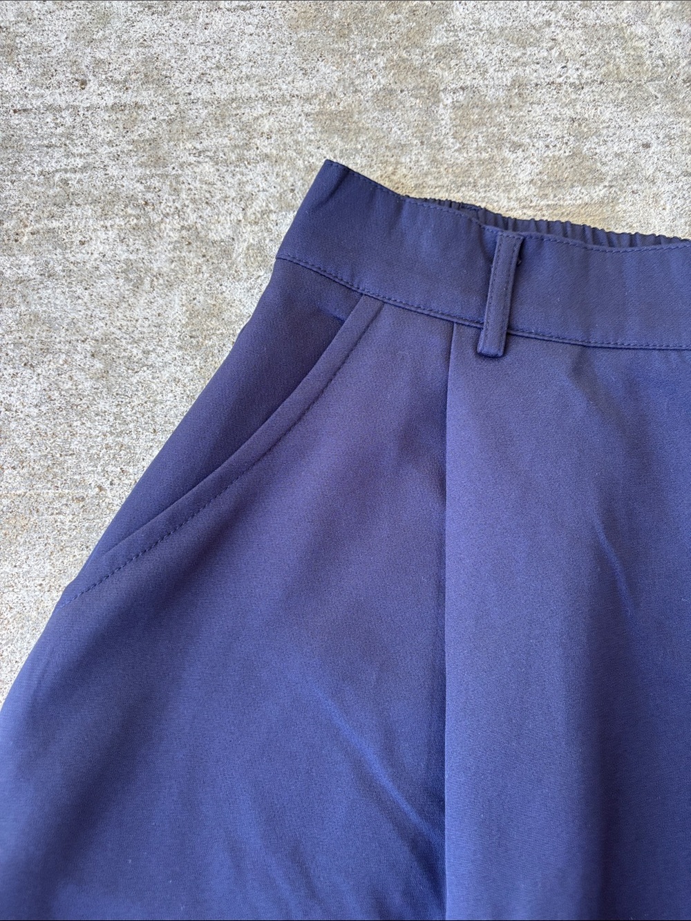 APRICOT Navy High-Waist Wide Leg Tailored Shorts - Picture 3 of 13